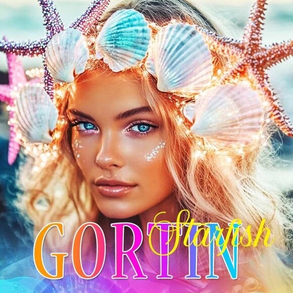 Light Up Mermaid Headband LED Seashell Dazzling Glow Costume Hair Accessory main image 5